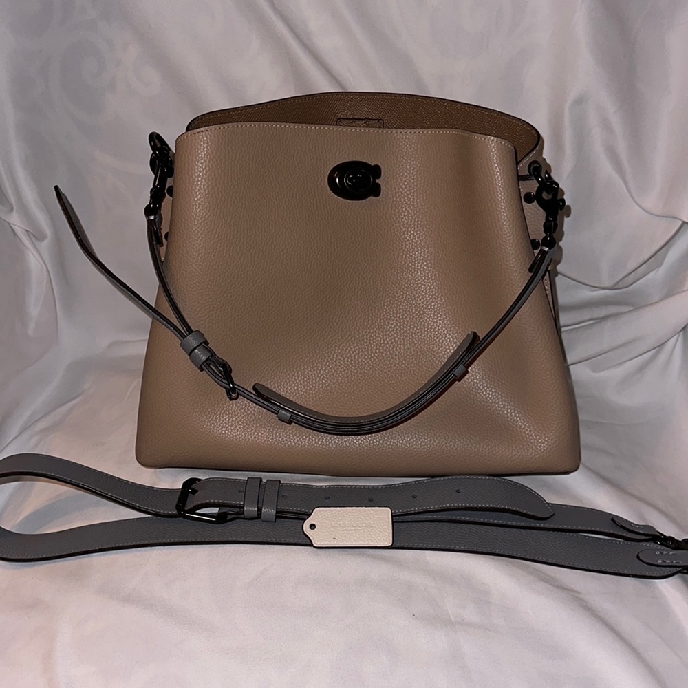 Coach Colorblock Willow in Pewter/Taupe